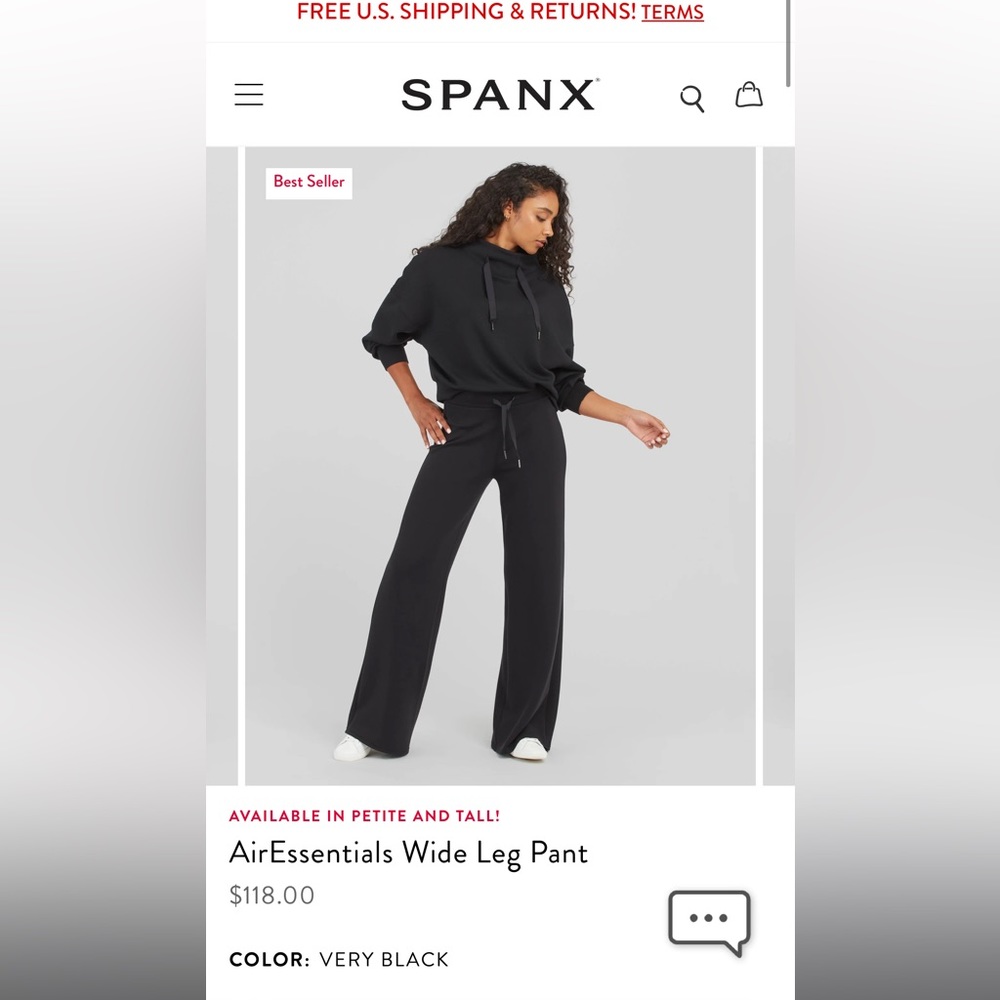 NWT Air Essentials Wde leg pant XSP